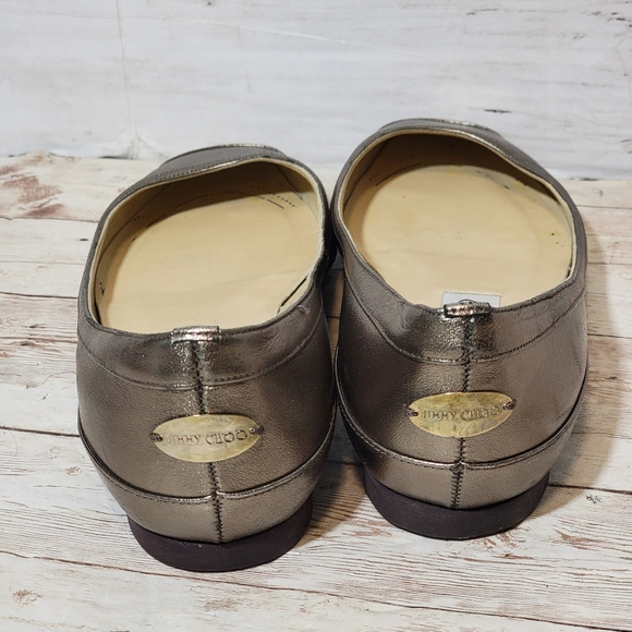 Jimmy Choo Metallic Flats EU 37 - Picture 5 of 12